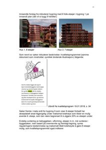 Dokumentet inneholder to bilde av en planlagt bygning (renderinger) og en situasjonsplan. Bildene viser fasade og beliggenhet.