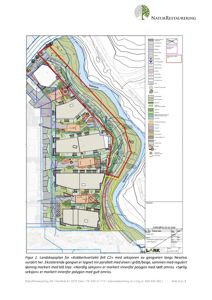 Landskapsplan for Kobberkvartalet felt C2 med seksjonering av gangveien langs Neselva.