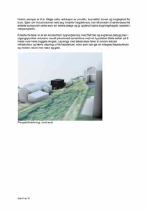 3D-visualisering (perspektivtegning) av et byggeprosjekt sett fra nord-aust.