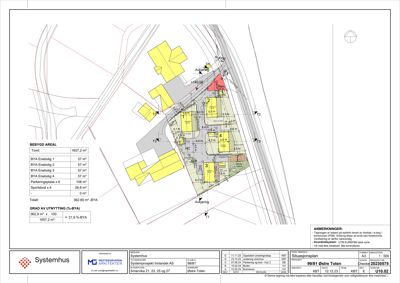 Situasjonsplan som viser tomtens beliggenhet, bygningers plassering, veier og arealoppdelinger.