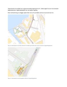 Kart som viser veiforhold, stigning og tilkomst til et område.