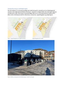 Fotografi av en ferdig eller under bygging avfallsstasjon med containere på et torp.