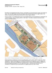 Situasjonsplan som viser plassering av to nye bygninger (BYGG A og BYGG B) i forhold til eksisterende infrastruktur, veier (Møllendalsveien) og vann (Møllendalselva).