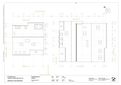 Etasjeplan (talplan) som viser romfordeling, dører, vinduer og terrasser for et hus.