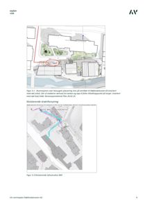 Bildet viser en situasjonsplan (øvre del) og en teknisk karttegning for strømforbindelser (nedre del) for et område ved Møllendalsveien 63.