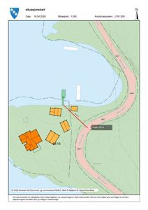 Situasjonskart som viser tomtens beliggenhet i forhold til omgivelsene, inkludert vei (Bølerdølen), vann (Anvann), høydeforhold (konturlinjer) og nabotomter.