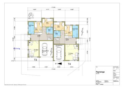 Etasjeplan (Plan 1. etasje) som viser romfordeling, mål og plassering av boligen.