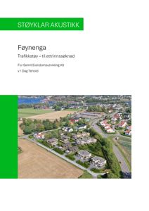 Et 3D-rendering som viser et forslag til nybyggeri i Føynenga. Bildet illustrerer hvordan husene, veiene og landskapet vil se ut sammen.