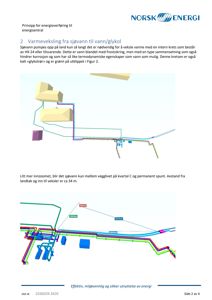 Teknisk tegning som viser rørledninger og varmekretser i en energisentral.