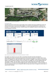 Bildet viser en flyfoto eller satellittbilde av et område med bygninger og infrastruktur, inkludert en rørrøstrekning. Det er også inkludert skjermdump av energitap-beregninger.