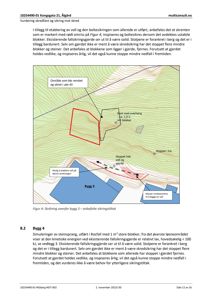 Situasjonsplan som viser skråning, bygningsplassering (Bygg 3), og anbefalte sikringstiltak mot skredfare.