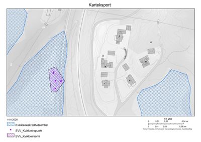 Situasjonsplan (kart) som viser tomtens beliggenhet i forhold til nabolag, terrengforhold og geologiske soner.