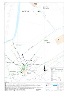 Situasjonsplan som viser tomtens grenser, høydemål (BHN), terrengforhold og plassering av bygninger i forhold til nabolag.