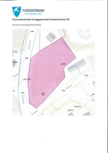 Situasjonsplan (kartutsnitt) som viser eiendomsnummer, gater og bygningers plassering i forhold til hverandre.