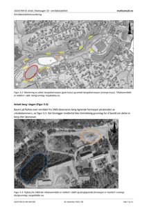 Bildet viser to kartbaserte figurer (Figur 3-2 og Figur 3-3) som illustrerer et område med topografiske og flyfoto-data for å vurdere berg- og løsmasser.