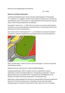 Et dokument fra Stord kommune som viser en foreslått endring i reguleringsplanen for Vikahaugane, inkludert en liten situasjonskart over området.