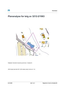Situasjonsplan som viser eiendomsgrunnlinjer (teig), nabobebyggelse og infrastruktur.