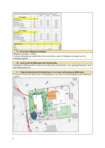 Situasjonsplan som viser tomtens oppdeling, vannløp, overvannshåndtering og infiltrasjonsområder.