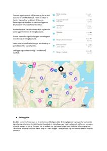 Kart over Søreide som viser nærliggende fasiliteter, skoler og transportknutepunkter.