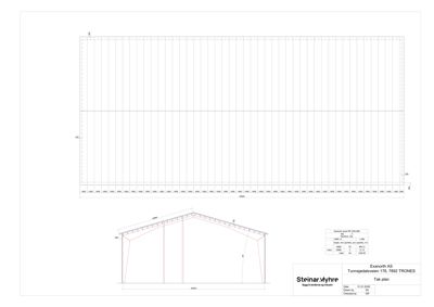 Takplan med dimensjoner og takform