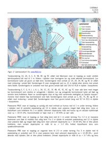 Løsmassekart fra NGU med fargekodet oversikt over geologiske lag og soner.