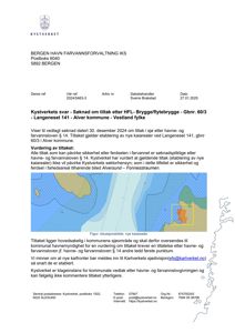 Situasjonsbilde som viser kaiarealer og havneområder i Alversund/Fonnnesstraumen.