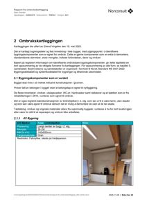 Fotografi av et interiør (kitchen area) i et bygg, inkludert takkonstruksjon og golv.