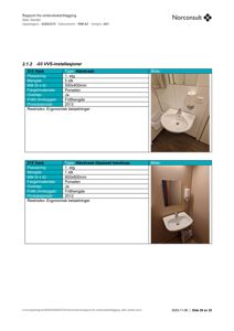 Fotografier av håndvasker i en badromsmiljø, inkludert en tilpasset for handicap.