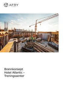 Fotografi av et byggplass under arbeid med betongelementer og en kran.