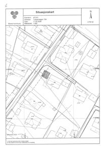 Situasjonskart som viser eiendommen 47/101 på Tulipanvegen 15A i forhold til nabolaget, med eiendomsnummer, adresse, dato og målestokk (1:500).