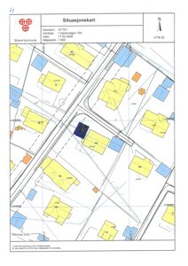 Situasjonskart som viser eiendom 47/101 (Tulipanvegen 15A) i forhold til nabolaget, med eiendomsnummer, vegforløp og orientering.