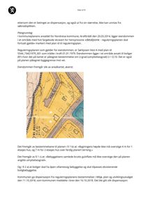 Et arealkart som viser eiendommen med byggegrenser, veger og utnyttelsesgrad (U=0,10).