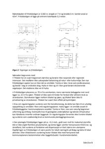 Bildet viser en tegning med oppriss (frem- og sideutsnitt) av en fritidsbolig, inkludert mål og detaljer for takform og vinduer.