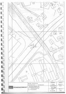 Situasjonsplan som viser tomt, vei, jernbane og nabolag i Bøte kommune.
