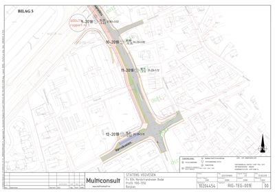 Situasjonsplan (Borplan) som viser tomt, veier og bygninger i området.