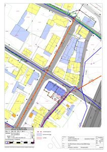 Situasjonsplan som viser bygningens plassering i forhold til nabolag, veier og eiendomsgrenser.