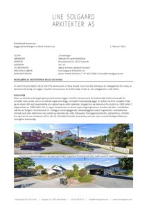 Fotografier av eksisterende nabobebyggelse og bygningsmiljø langs Krosneslund 24, inkludert tekstbeskrivelse av kulturmiljøet.