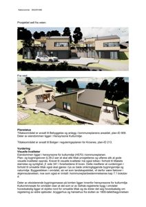 3D-visualiseringer av et byggeprosjekt sett fra veien og fra vest.