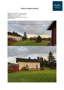 Fotografier av dagens eksisterende hus og tomt