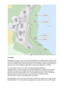 Situasjonsplan som viser tomtene (naust nr 1-4) i forhold til kystlinjen og vegsystemet.