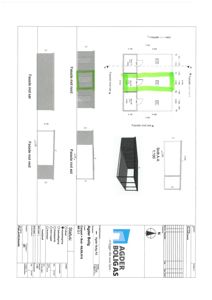 Fasadetegning for Agder Bolig AS som viser utsyn mot vest, nord, øst og sør, samt et snitt (A-A) og en 3D-visualisering av fasaden.