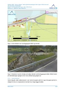 Oversiktskart over kartleggingsområdet og Jamnåa med veier og elveløp