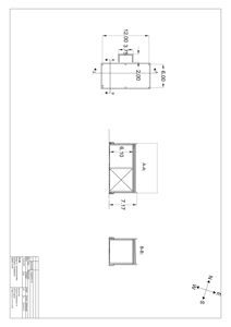 Tegning som viser detaljerte dimensjoner og oppriss for en dør (A-A) og et vindu (B-B), inkludert mål på rammer og glassflater.