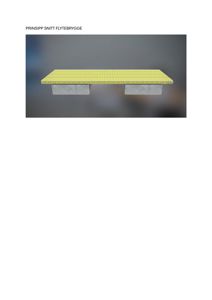 Prinsipp-snitttegning av en flytebrygge som viser konstruksjonen og materialet.