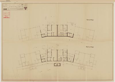 Plantegning som viser romfordeling for 1. etasje og 2. etasje av en bygning.