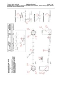 Tegning som viser detaljerte konstruksjonsdetaljer for VA-rør (vann- og avløp), inkludert knokk, forgreining og krumming.