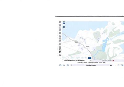 En digital kartvisning fra kart.1881.no som viser et geografisk område med vann, landbruksarealer og infrastruktur.
