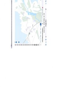 Et digitalt kart over et område med vann, veier og bebyggelse, vist i en PDF-fil.