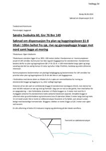 Et teknisk snitt (tverrsnitt) av en støttekonstruksjon for en brygge, inkludert en skisse av konstruksjonen og en beskrivende tekst.