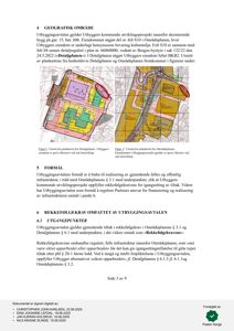Side fra et byggesaksdokument som viser to situasjonsplaner (Figur 1 og Figur 2) med tekst om geografisk område og formål.